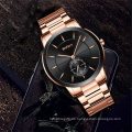 BIDEN 0178 New Arrival Men Fashion Quartz Watch Simple Steel Band Business Watches Relogio Masculino